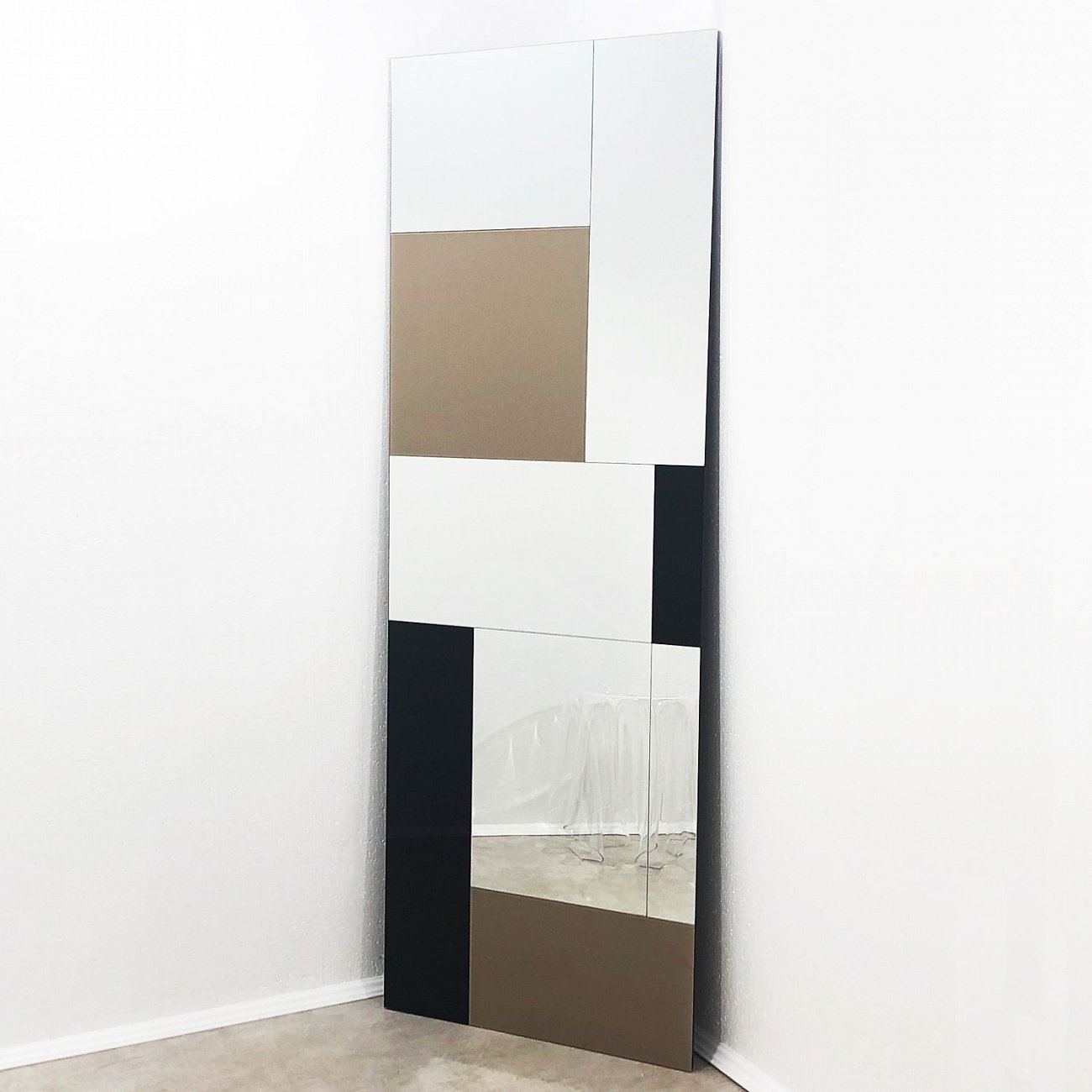 Зеркало-панно напольное деревянное "Стрэйз" GRAUM ДИЗАЙНЕРСКИЕ 304122 Черный;коричневый  - Вид №2