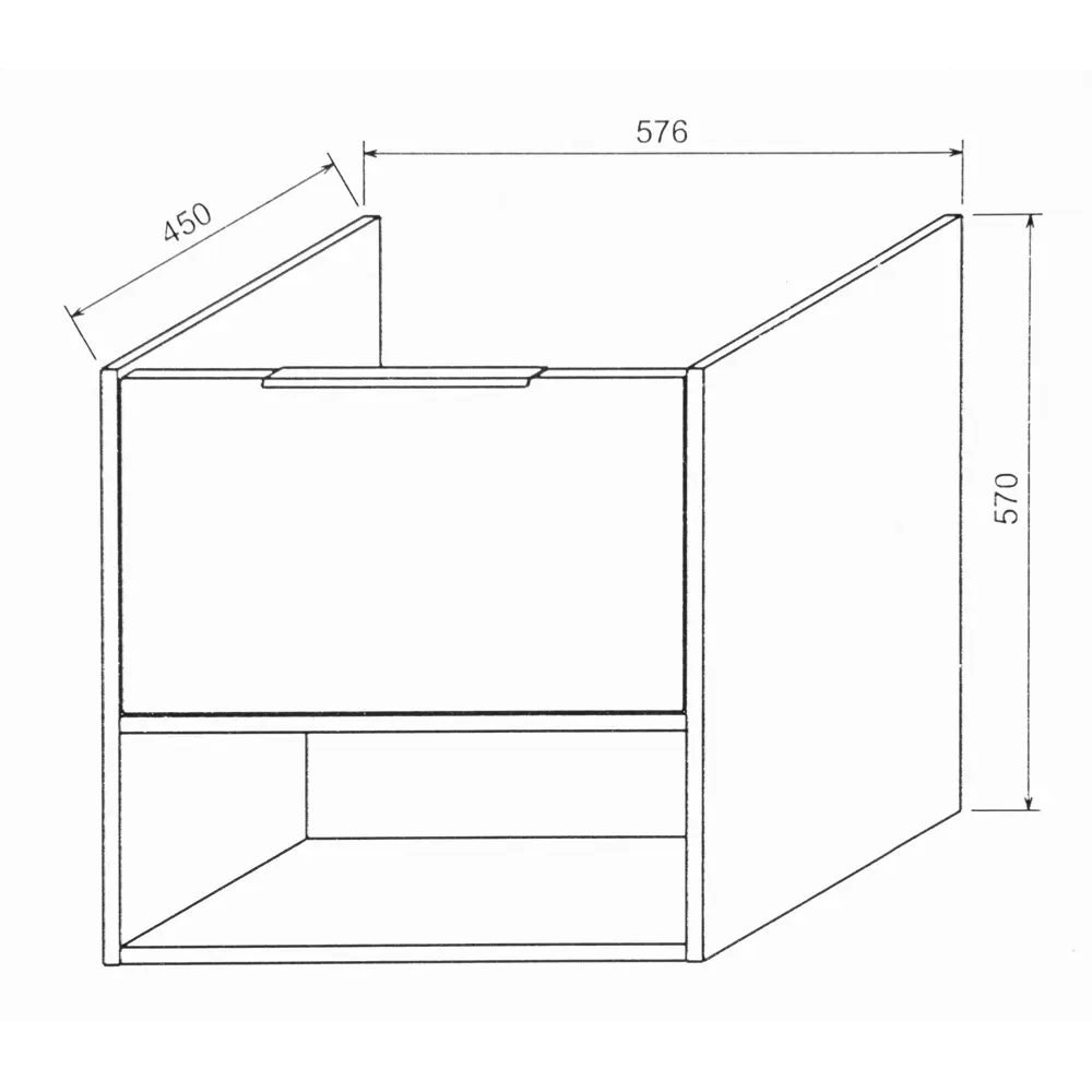 Тумба под раковину подвесная «Дана» 60 см цвет дуб крафт бежевый SANFLOR STLM-2161648 - Вид №5