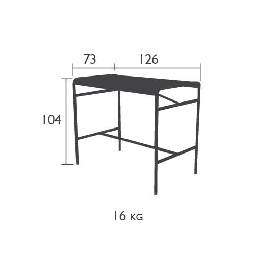 Алюминиевый высокий прямоугольный садовый стол Fermob Luxembourg ARCH-00032042 - Вид №2