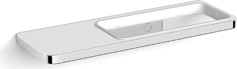 32015B-01-00 Держатель для аксессуаров подвесной с полкой цвет хром LANGBERGER MELVIN - Вид №1