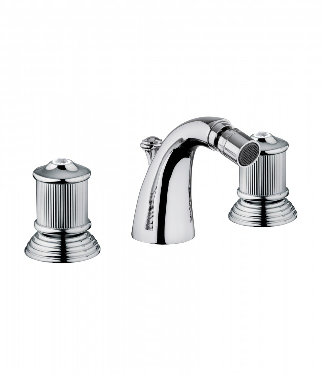 06503-65503 Смеситель для биде с тремя отверстиями и сливным клапаном 1,1 / 4 ”. Bongio Impero