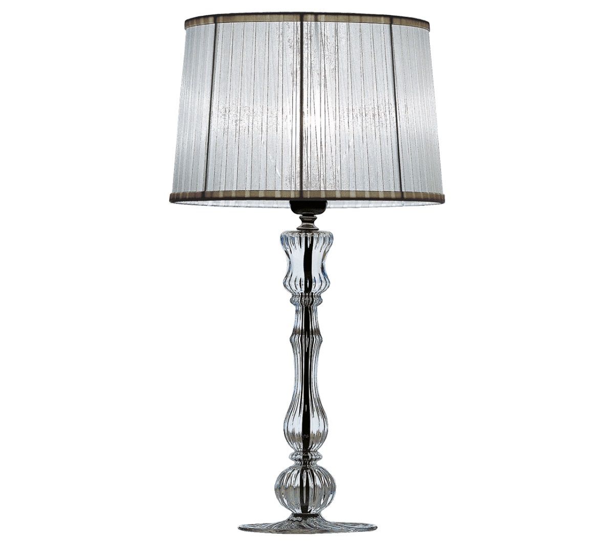 8006/LG Лампа настольная, стекло, ткань, прозрачная Italamp 