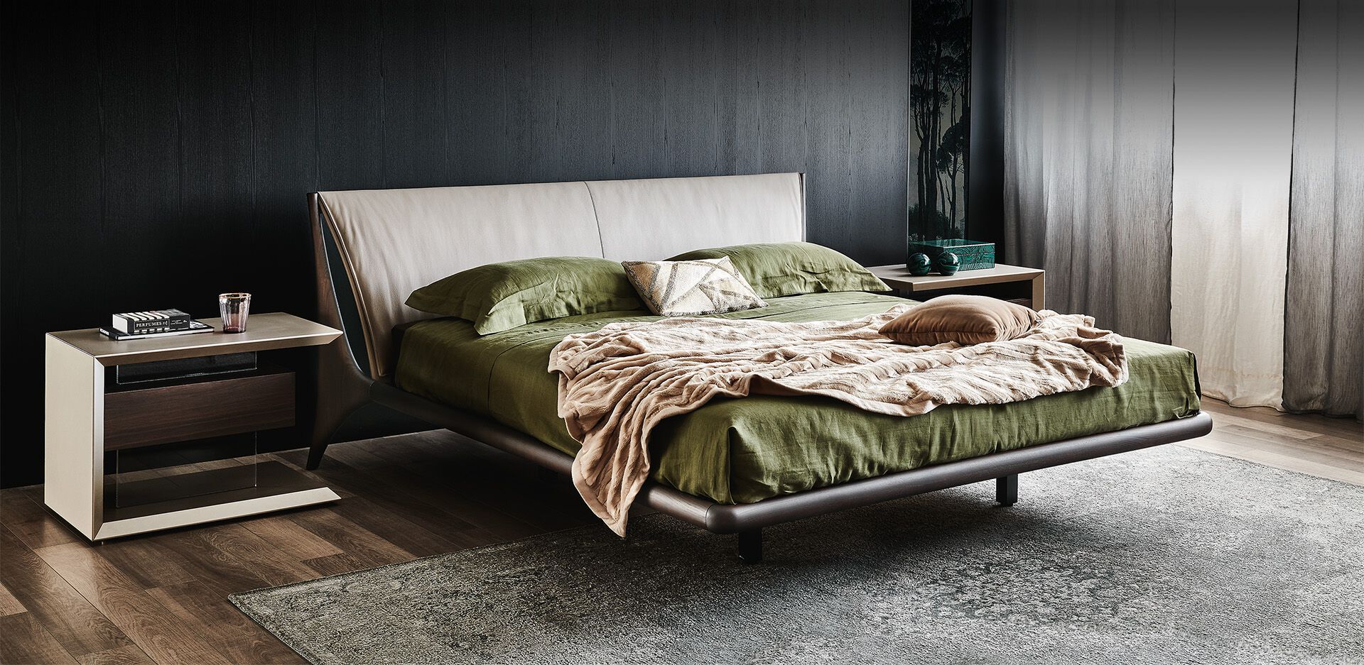 Деревянная двуспальная кровать Cattelan italia NELSON ARCH-00032220 - Вид №1