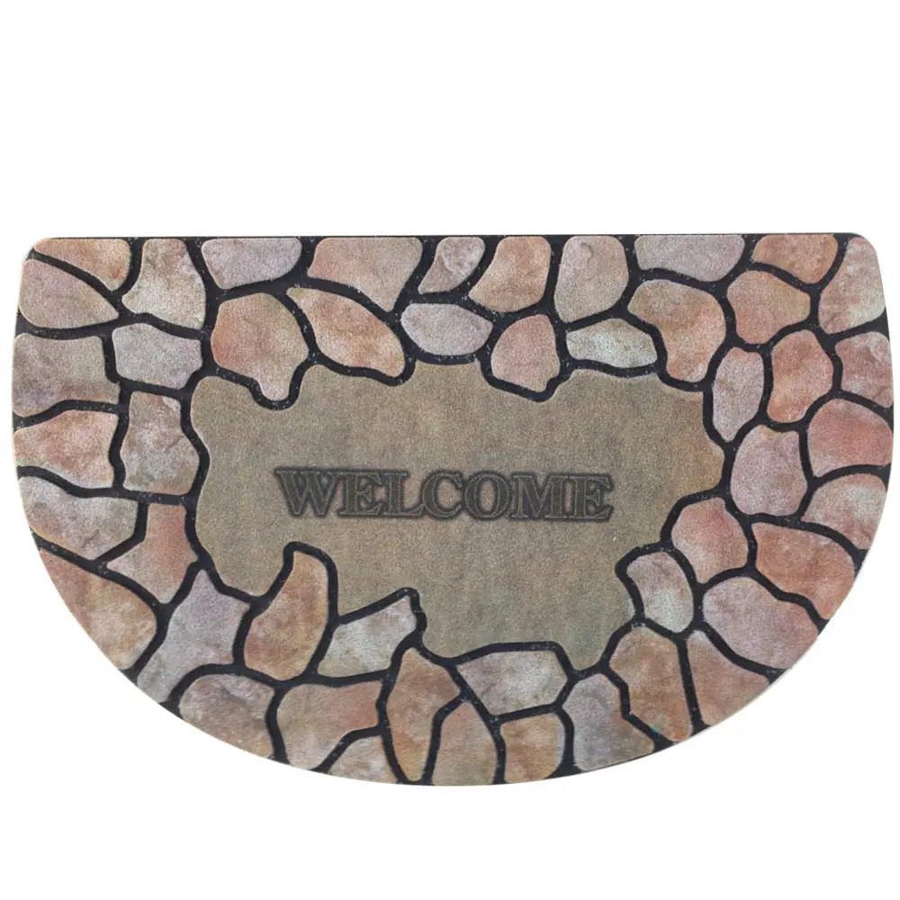 Коврик придверный «Stones» полукруг резина 58х90 см INSPIRE STLM-2088877 - Вид №3
