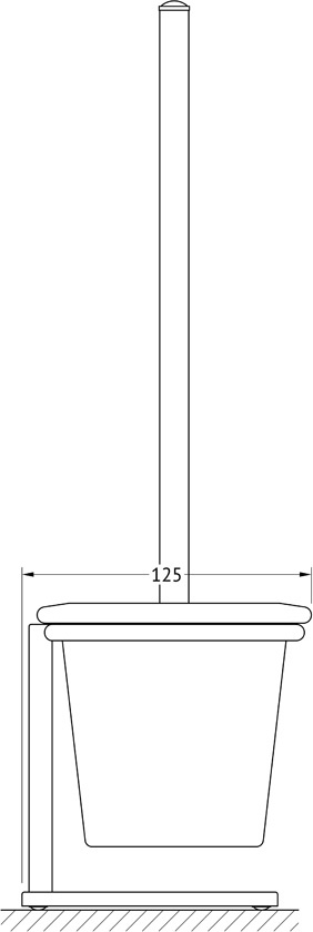 DOM 006 Держатель с туалетным ершом с крышкой напольный ELLUX Domino - Вид №1