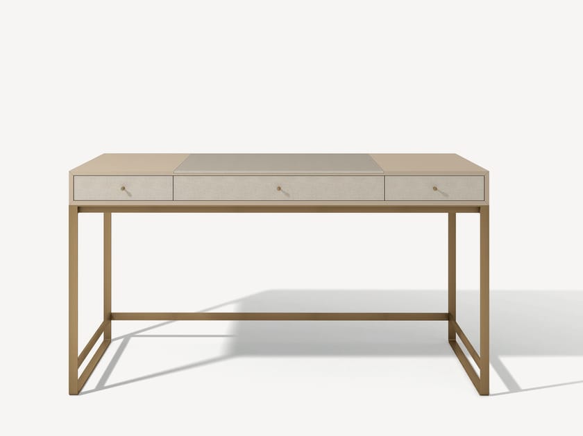 Деревянная и кожаная консоль с металлическим декором OASIS Пруст ARCH-00136121