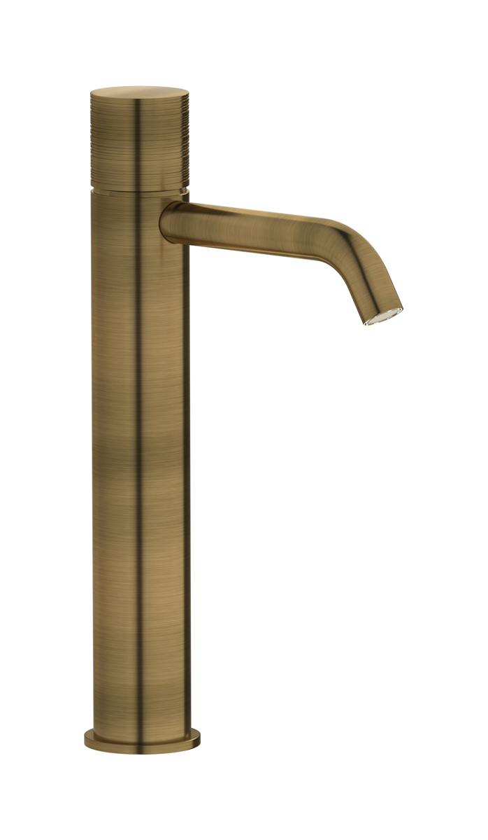 Высокий смеситель для раковины на 1 отверстие в комплекте с донным клапаном WE ARE IB vn399cc Modern Bronze Vinile