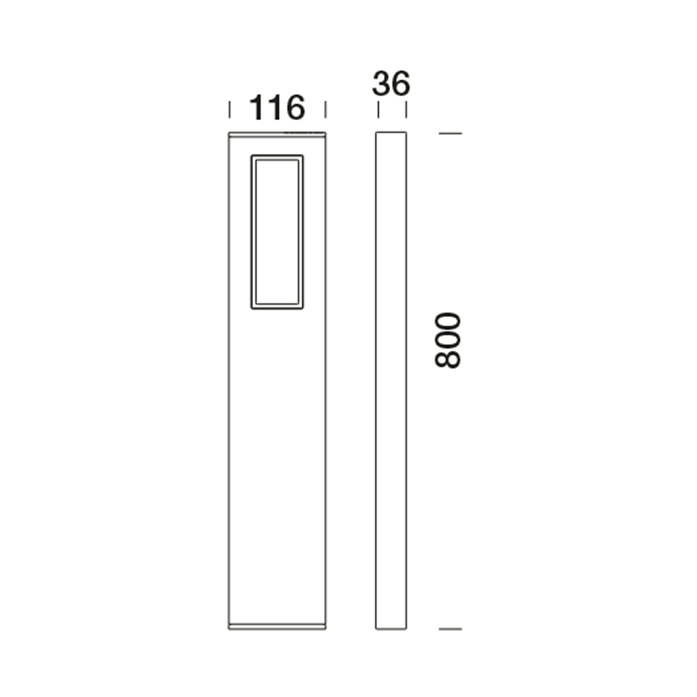 5010611 Мобильный светильник Platek SLIM Paletto  SLIM H. 800 mm - LED 3000K 1 Opening  - Вид №10