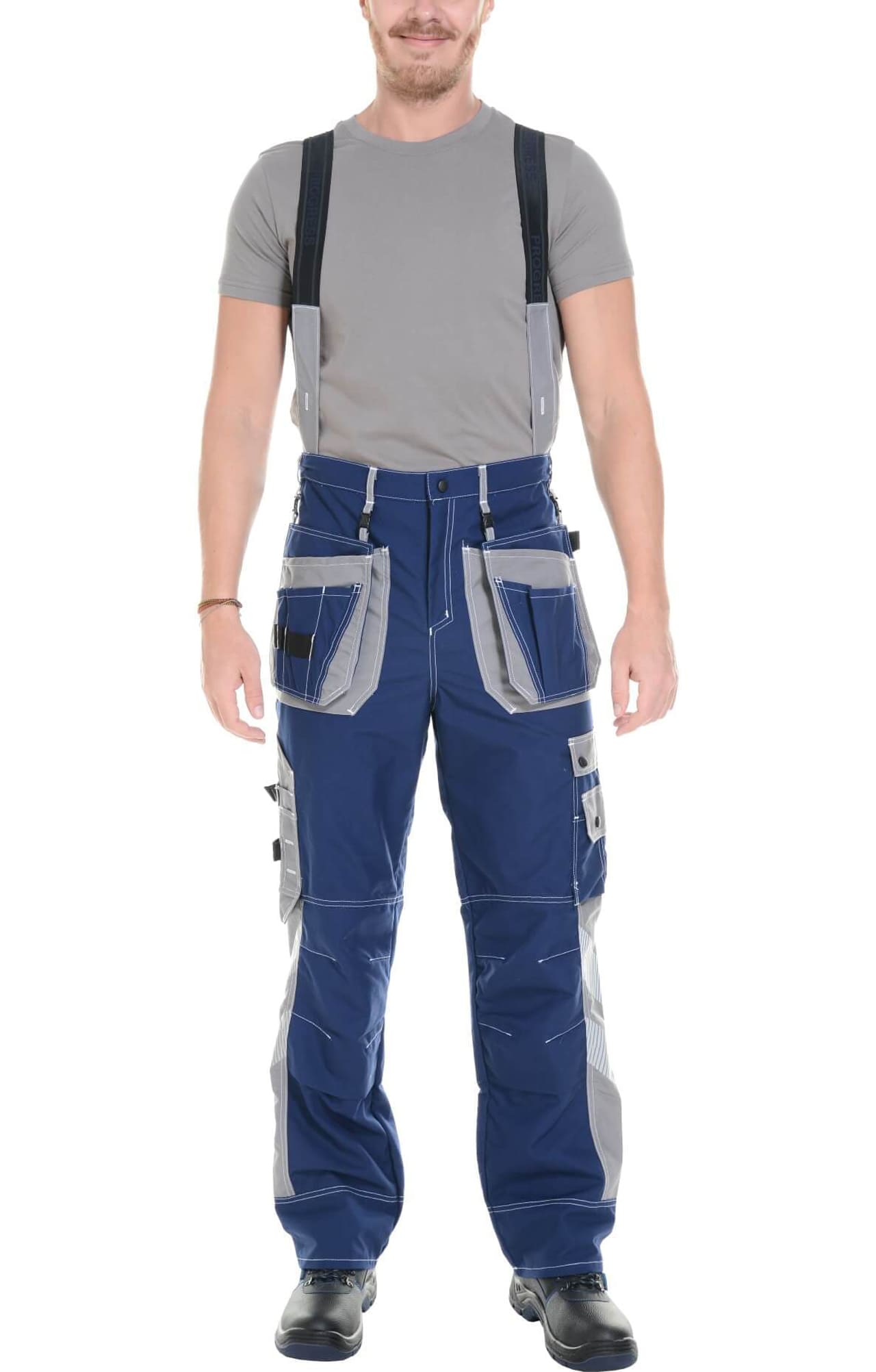 68840 Костюм "Прогресс" темно-синий с серым  Летняя спецодежда  размер 60-62/182-188  - Вид №22