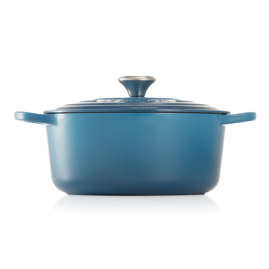 Кастрюля чугунная Le Creuset, Ø22 см, голубая 21177222002430 - Вид №7