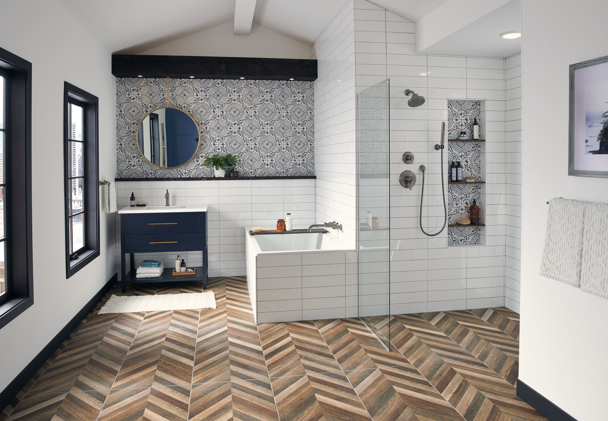 548LF-KSMPU Смеситель для ванной с одной ручкой Delta Faucet Bowery Черный нержавеющий - Вид №5