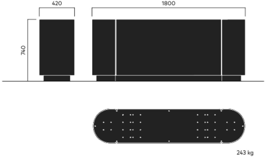 VESTRE Прямоугольная кашпо для общественных мест из стали с порошковым покрытием Pop sun-id-1413804 - Вид №13