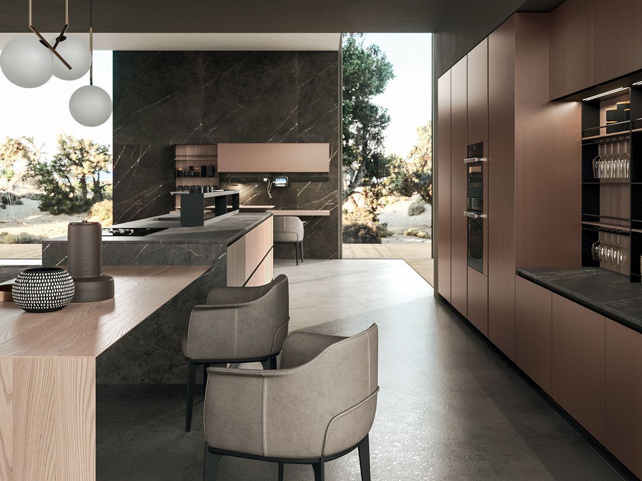 Встроенная кухня с островом Arrital Ak_04 ARCH-00113099 - Вид №2