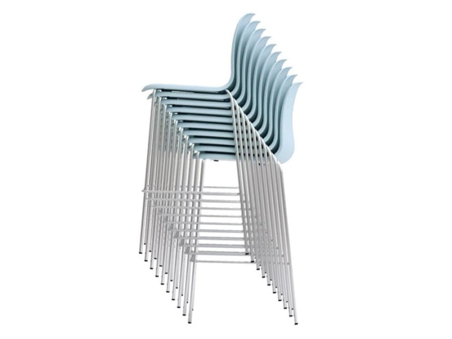 Высокий стул со спинкой с мягким сиденьем Howe SixE ARCH-00129835 - Вид №2