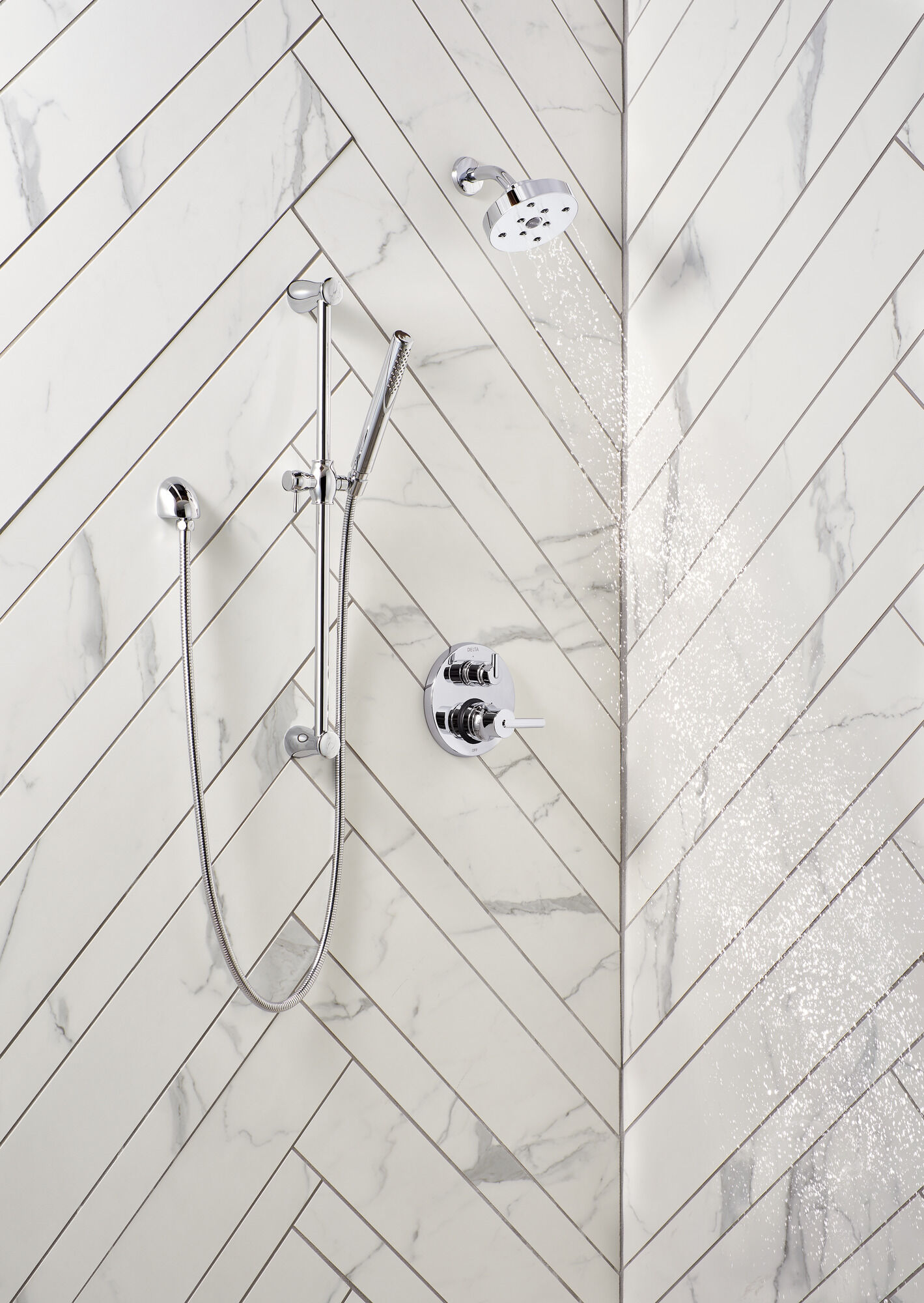 T24859-BL Трим клапана Contemporary Monitor® серии 14 со встроенным дивертором на 3 положения Delta Faucet Delta Матовый черный - Вид №1