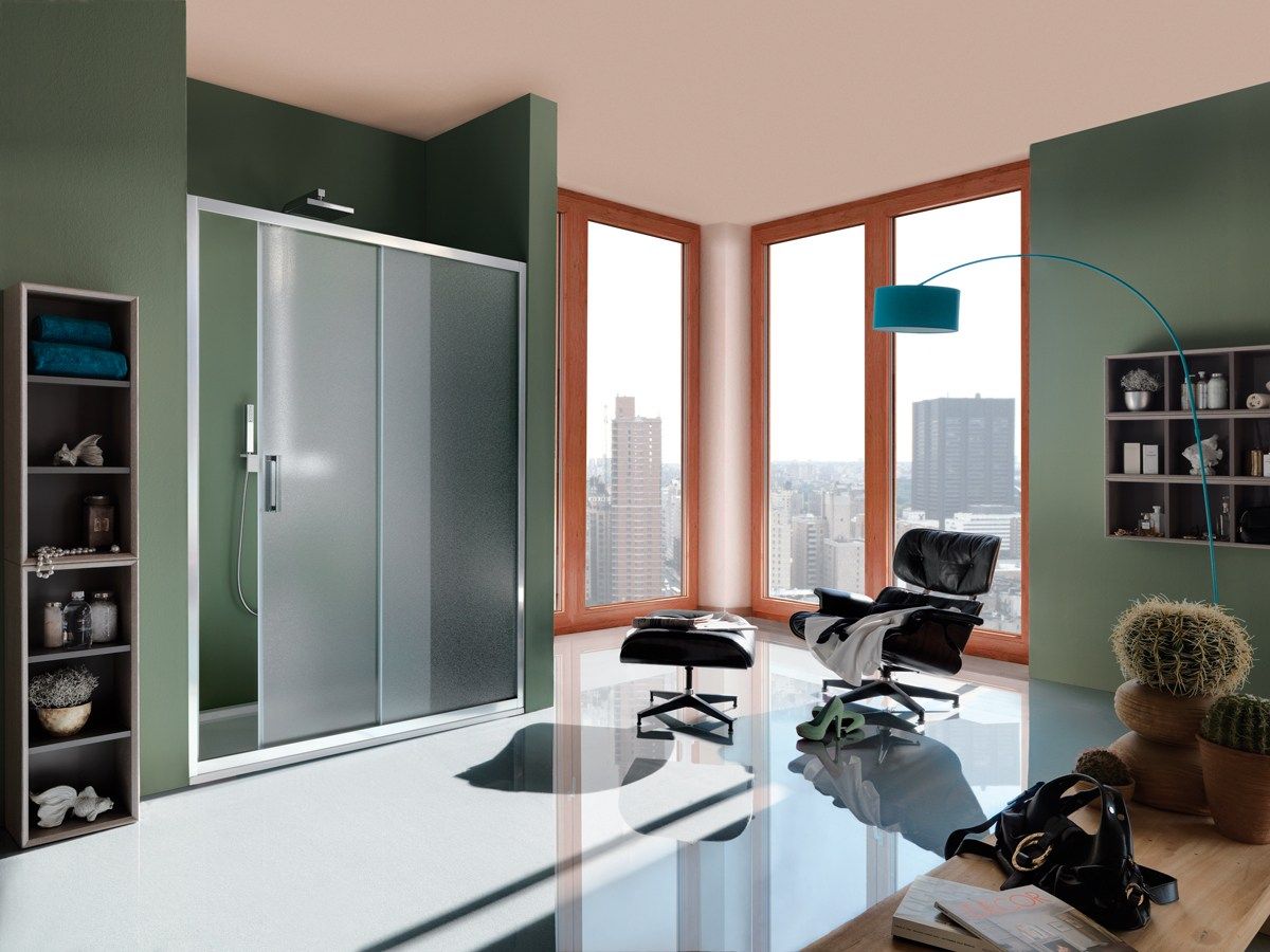 2-местная душевая кабина из закаленного стекла с раздвижной дверью Samo классическая ARCH-00145843 - Вид №2