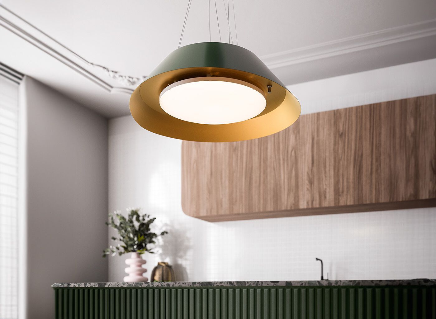 Стальной островной капюшон со встроенным освещением Falmec Circle.Технология ARCH-00031251 - Вид №1