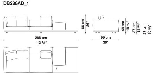B&B Italia Кожаный диван Dock sun-id-1441060 - Вид №88