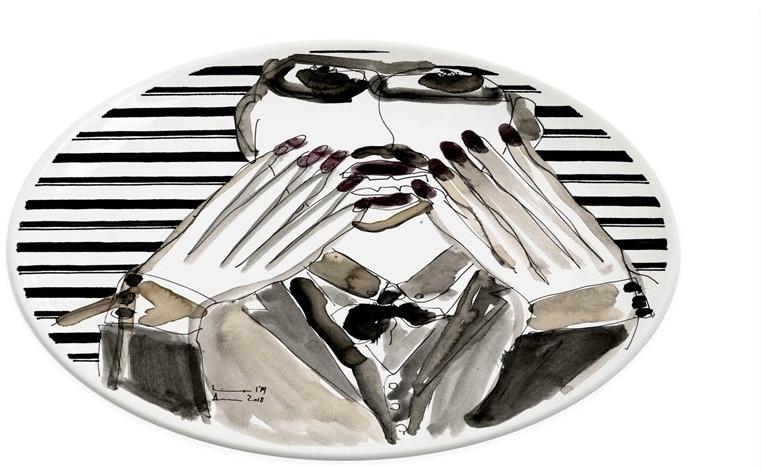 Kiasmo Керамическая тарелка Portrait K+mp3 - Вид №1