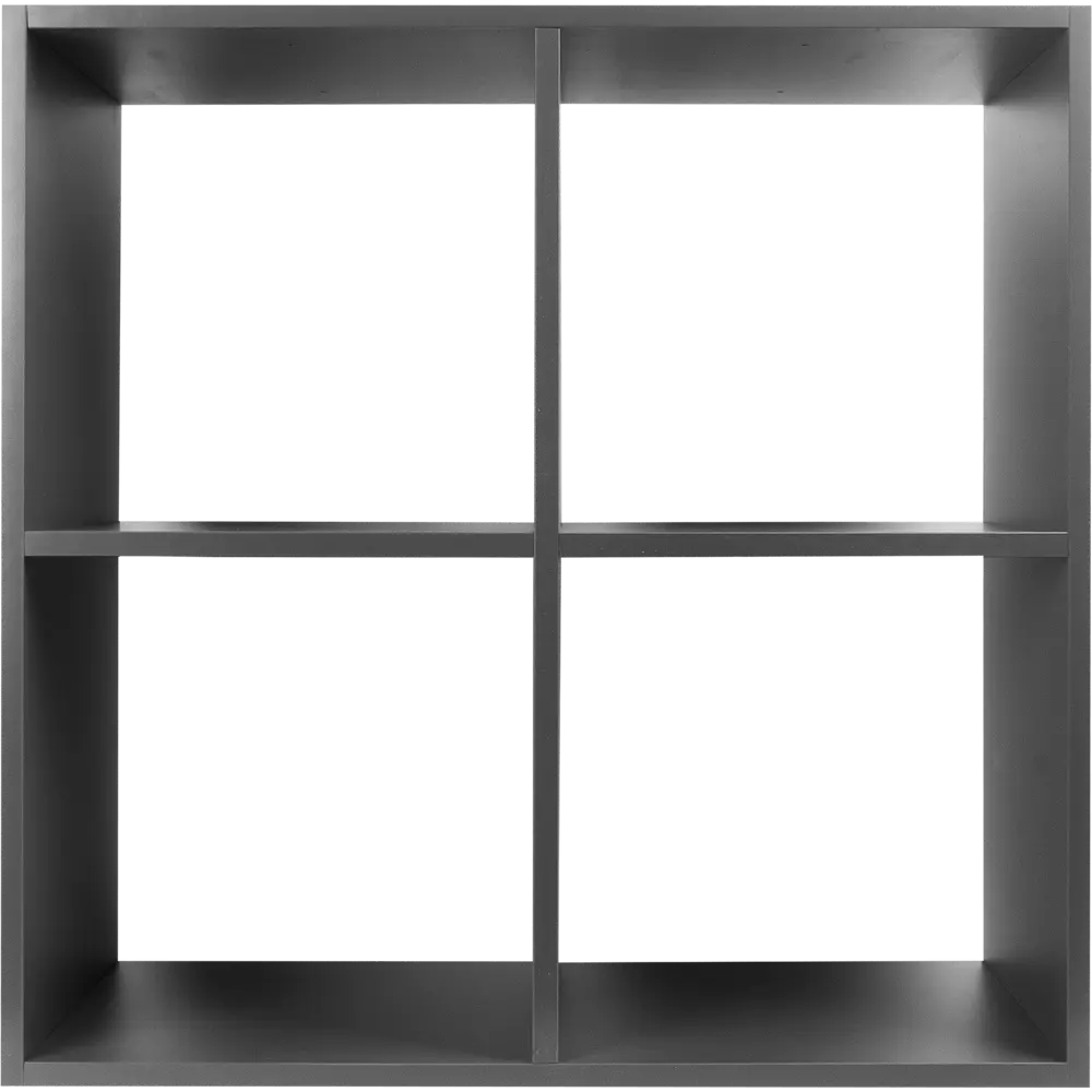 Стеллаж Spaceo KUB 4 секции 70x70x31.5 см ЛДСП цвет графит 82731883 STLM-2023026  - Вид №4