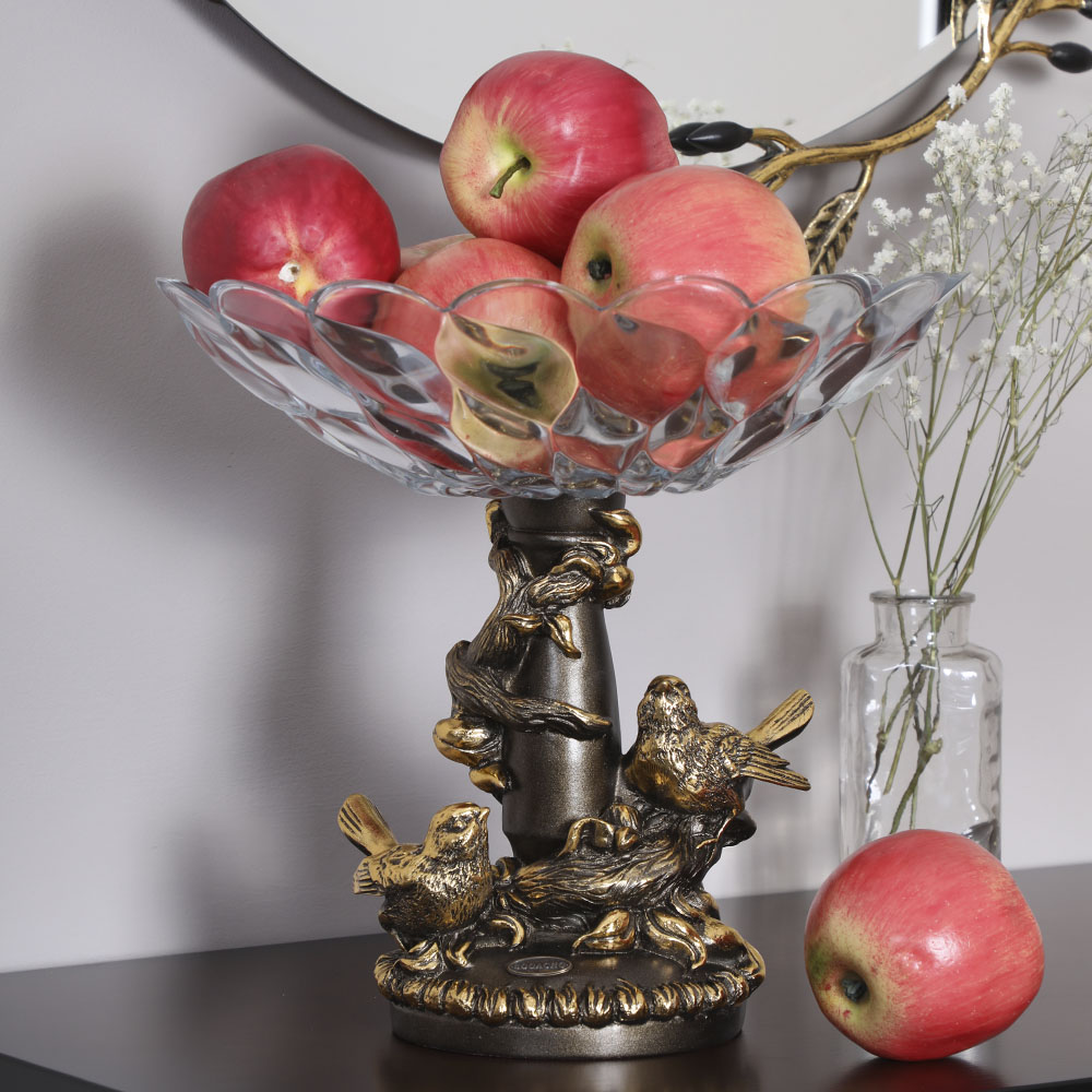 52089 Фруктовница-конфетница Мелодия любви Бронза BOGACHO 4627179656430 - Вид №2