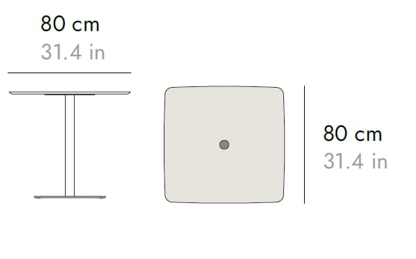 Квадратный мраморный стол Punt ядро ARCH-00125596 - Вид №5