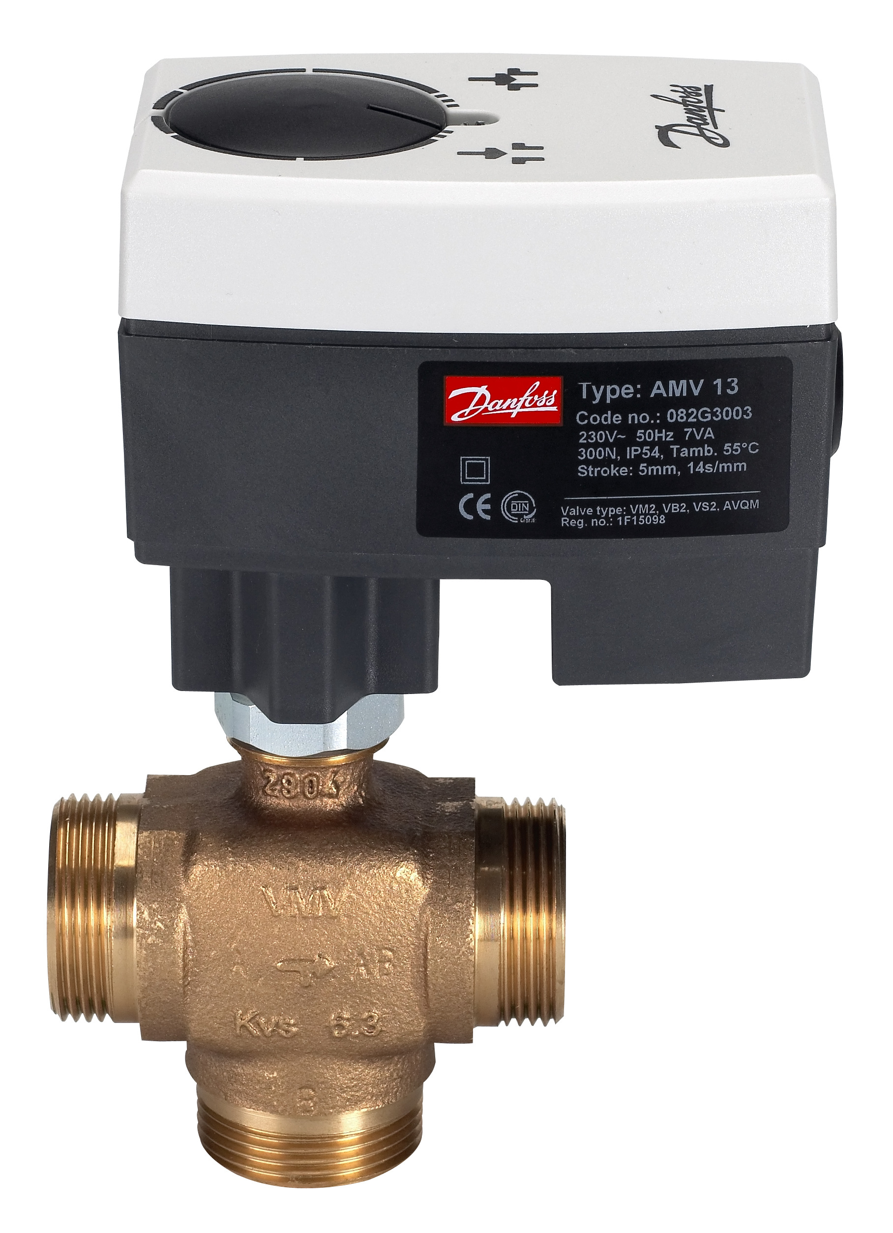 Danfoss Редукторные электроприводы с трехпозиционным управлением Электропривод импульсный AMV33 230B 082G3013  - Вид №20