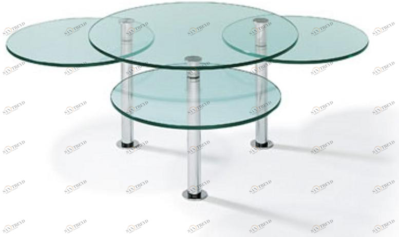 Ronald Schmitt Регулируемый журнальный столик из стали и стекла sun-id-1514348