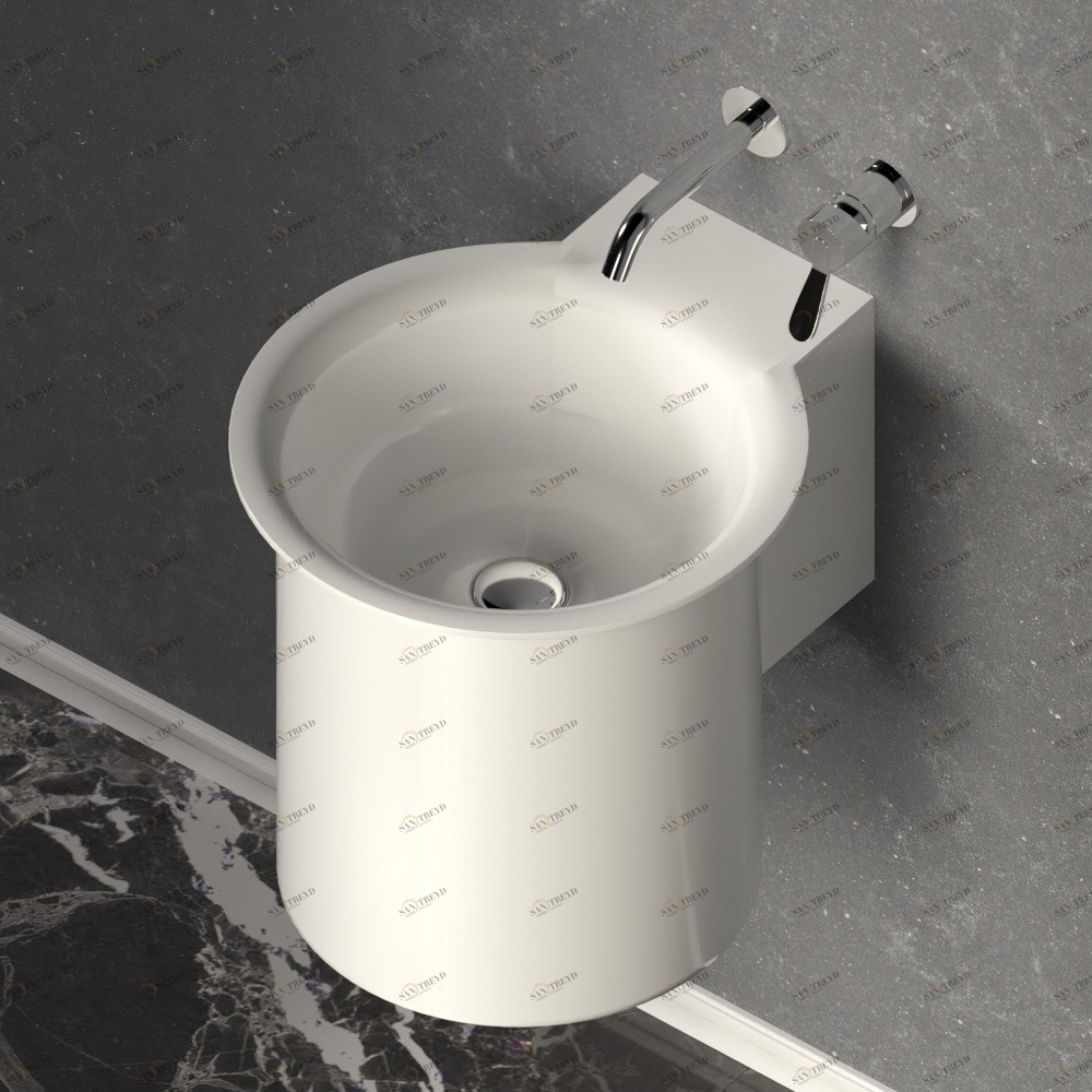 ACER10630ZEXMAR Подвесная раковина настенная круглая Agape  белая 