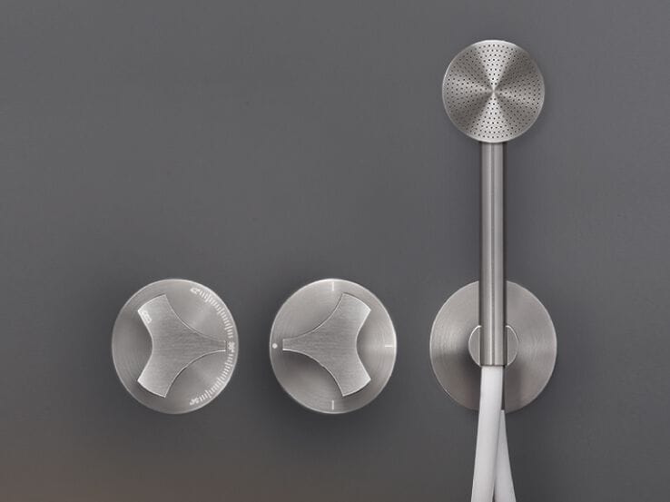 Нержавеющая сталь термостатический встраиваемый смеситель для ванны / душа с переключателем CEADESIGN ZIQQ ARCH-00138573