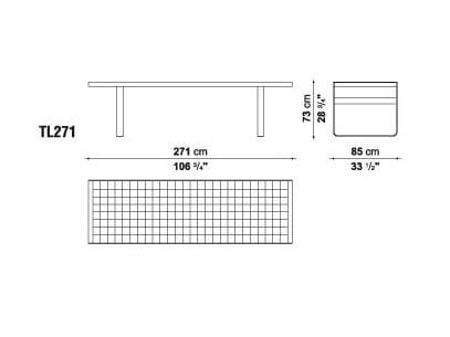 Прямоугольный Хрустальный стол B&B Italia LENS ARCH-00066225 - Вид №3