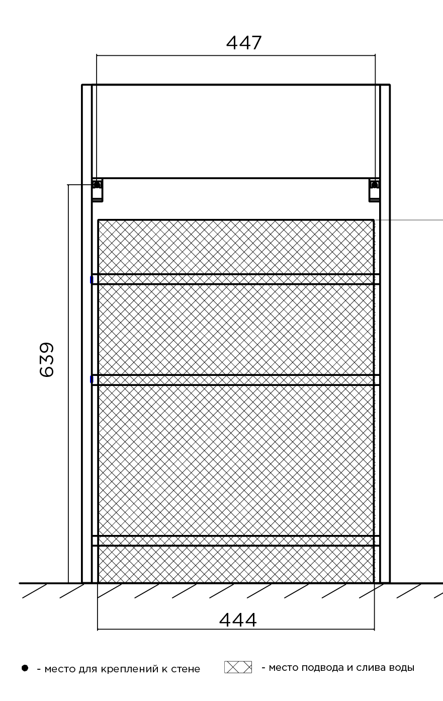 У98621 Тумба с раковиной Revo 50Н 3 полки Дуб Сонома 1 Marka  - Вид №3