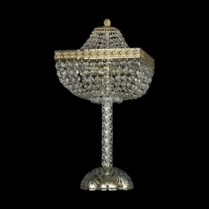 Лампа настольная хрустальная на 4 лампы 52х25 см прозрачно-золотая Bohemia Ivele 19282L4/H/25IV G BOHEMIA IVELE КЛАССИЧЕСКИЕ 00-3889239 Золото;прозрачный