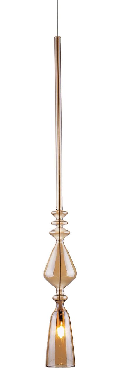 Подвесной светильник Crystal Lux Lux New SP1 B Amber CRYSTAL LUX LUX NEW 275736 Янтарный  - Вид №1