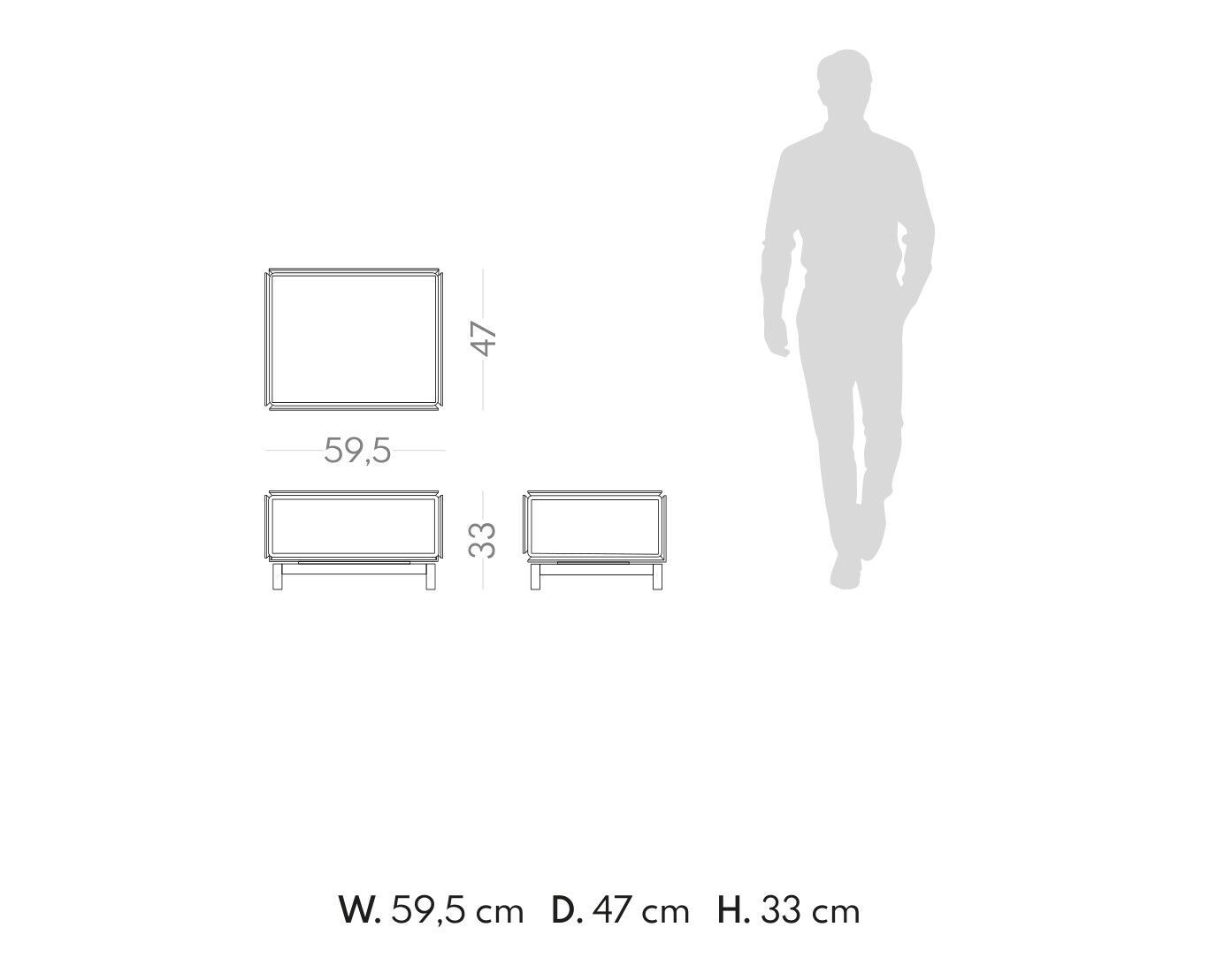 Деревянная прямоугольная тумбочка с ящиками PRADDY Metro ARCH-00045889 - Вид №1