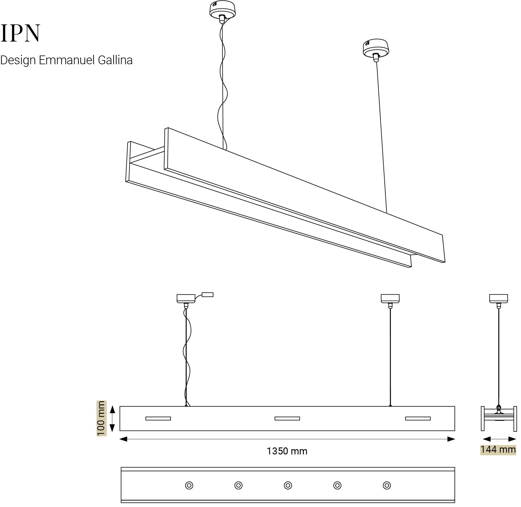 Рециркулированный Pet акустический подвесной светильник Manade войлок ARCH-00128683 - Вид №3