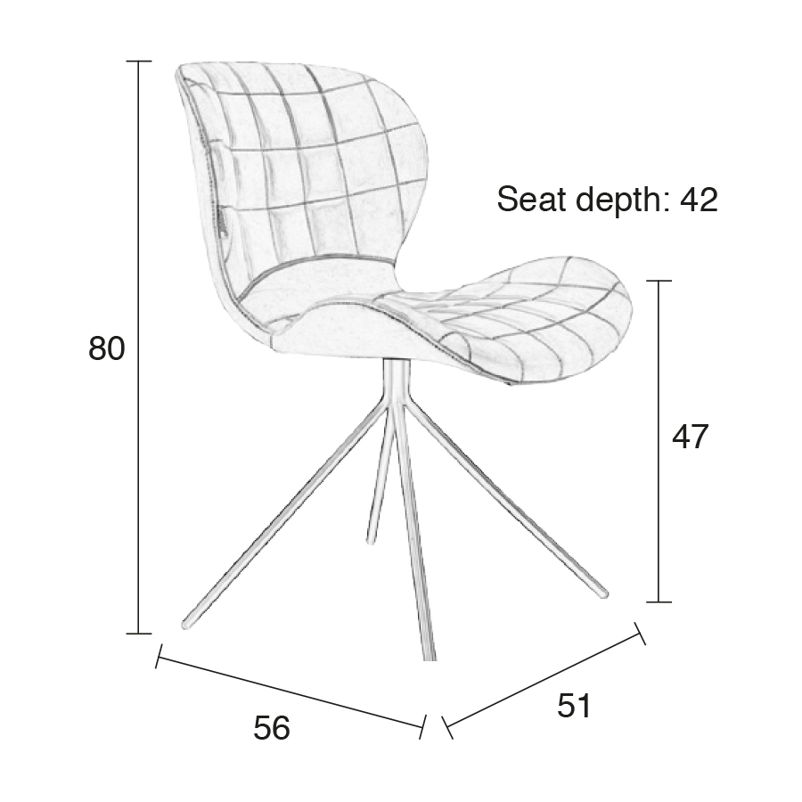 Стул OMG Velvet бирюзовый Zuiver 1100366 - Вид №10