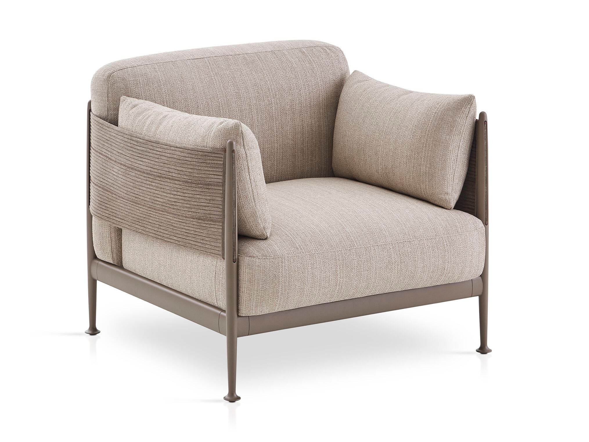 Мягкое тканевое садовое кресло с подлокотниками EXPORMIM Obi ARCH-00027529