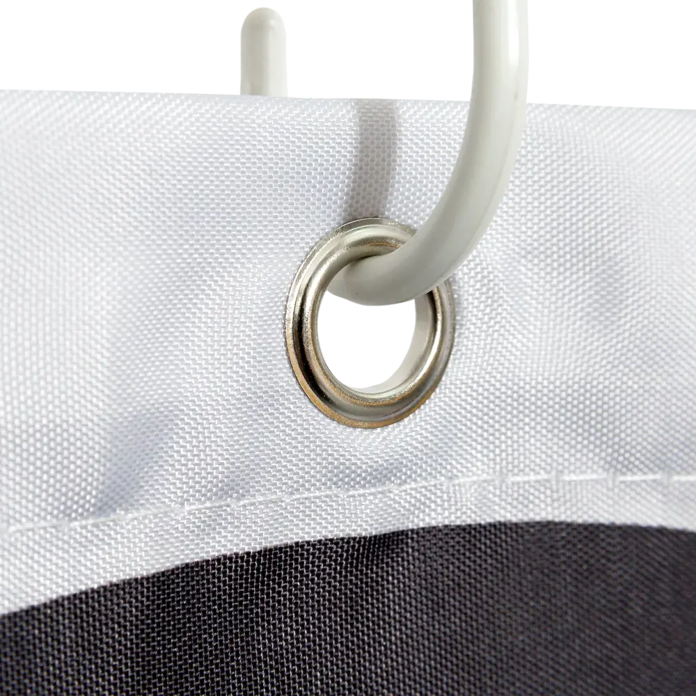 Штора для ванной Vidage Тиритака с люверсами 180x200 см полиэстер цвет белый STLM-2112557 - Вид №4