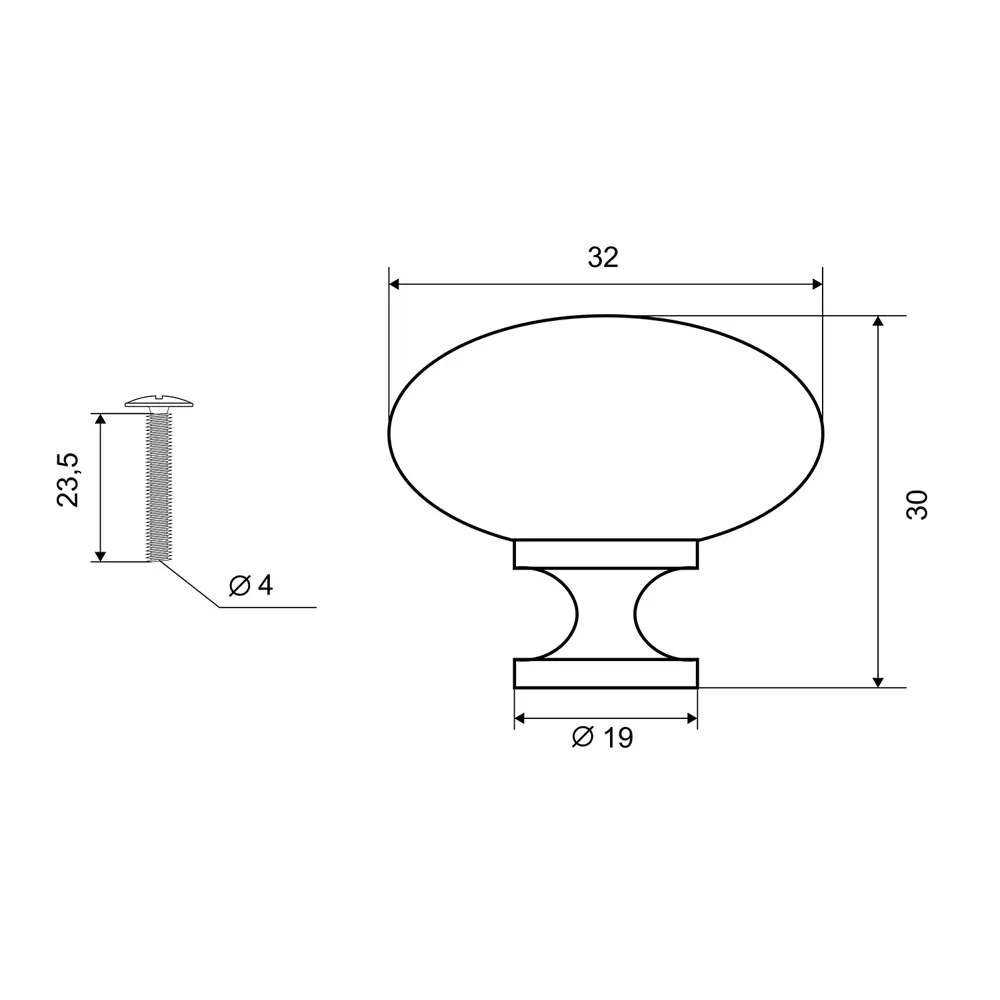 Мебельная ручка-кнопка Palladium DMK-104.BN, цвет матовый никель 83431286 STLM-2168449  - Вид №2