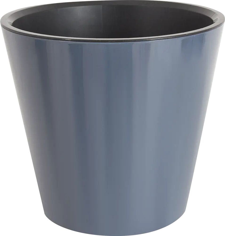 83994170 Кашпо Idi land London ø33 h30.5 см v16 л пластик серый STLM-0045969