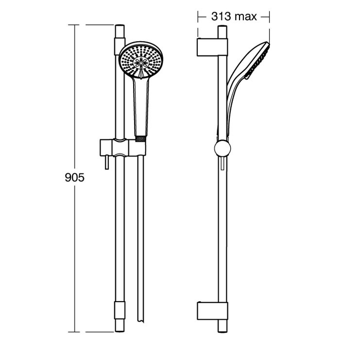 B9836AA Душевой гарнитур Ideal Standard IDEALRAIN PRO  - Вид №1