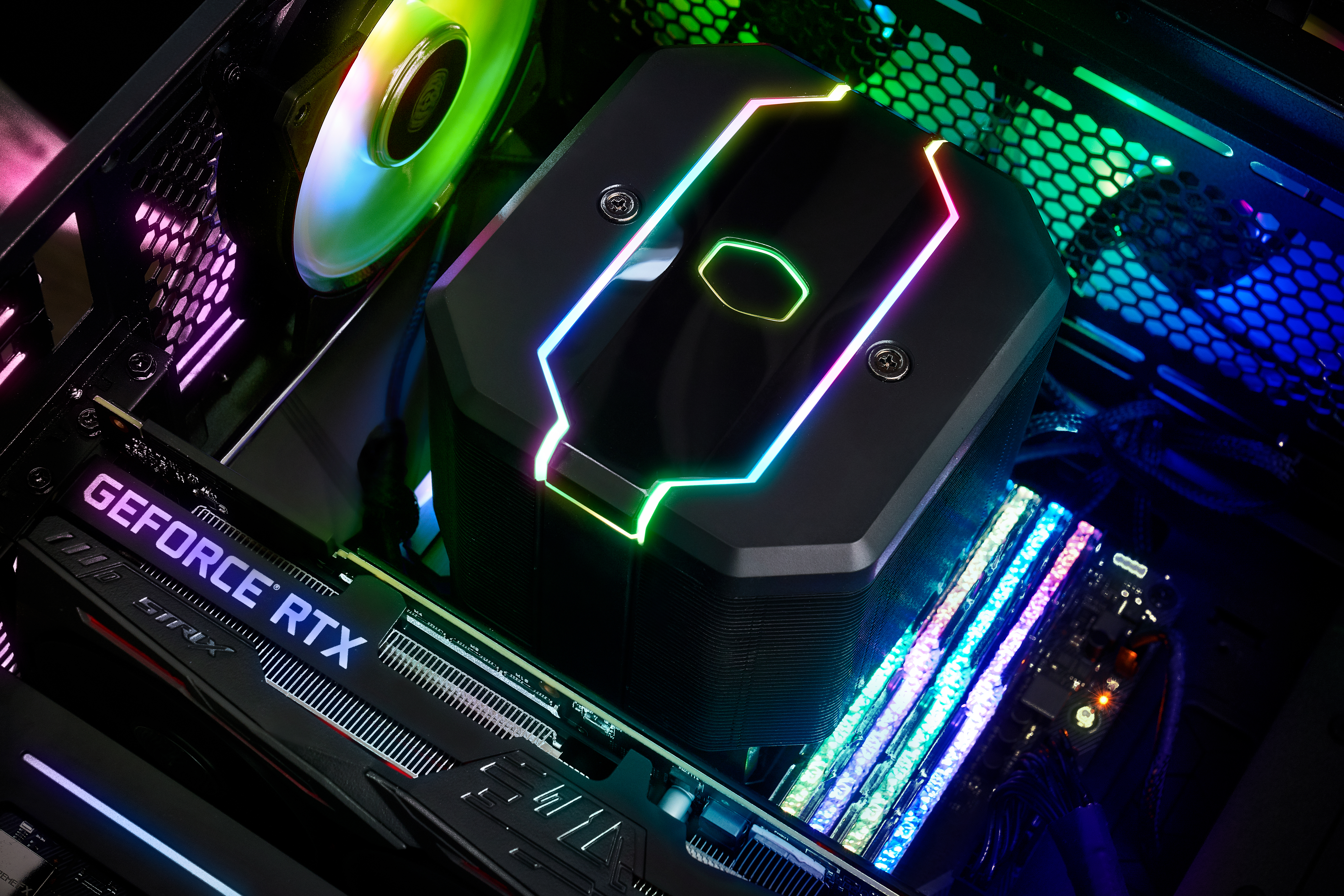 MAM-D6PN-120PA-R1 cpu air ma620m, 650-2000 rpm, 200w, argb led fan, argb led controller, full socket support Cooler Master Santreyd  - Вид №16