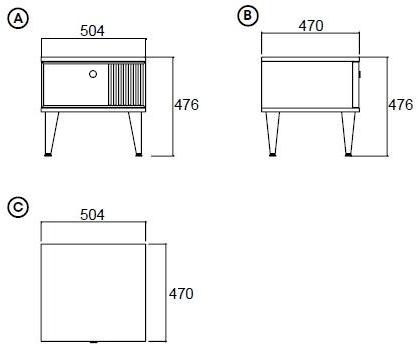 Enza Home Прямоугольная тумбочка из дерева с ящиками Praga sun-id-1490985 - Вид №3