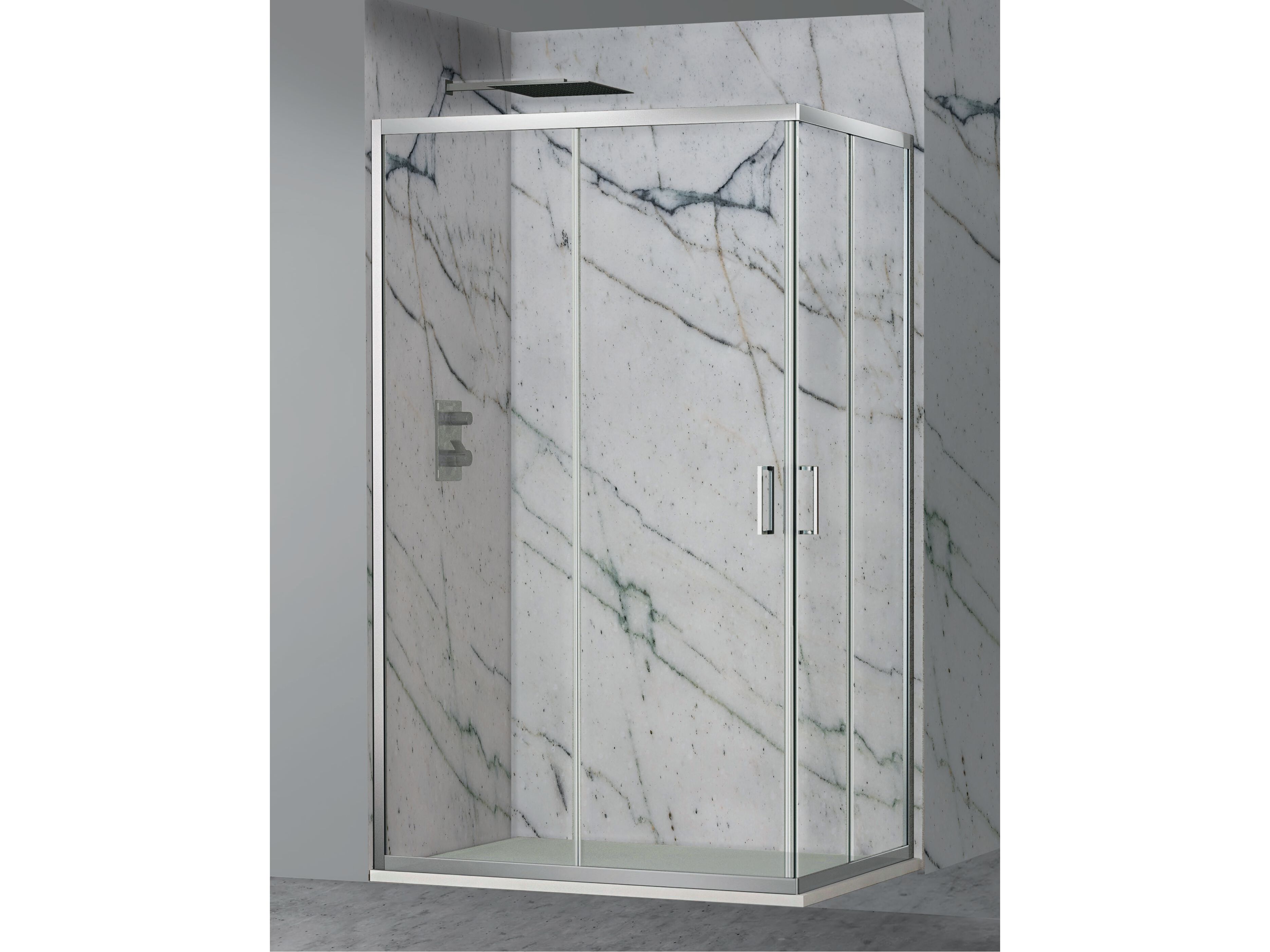 Угловая душевая кабина с раздвижной дверью Metidea Изумруд ARCH-00114027 - Вид №1