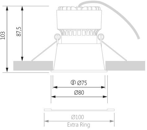 Essenzialed Круглый встраиваемый светодиодный точечный светильник sun-id-1348478 - Вид №1