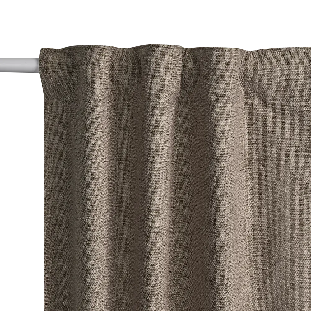 Штора на ленте со скрытыми петлями KREAFORTA Plaga 200x300 см цвет серо-коричневый STLM-2011045 - Вид №7
