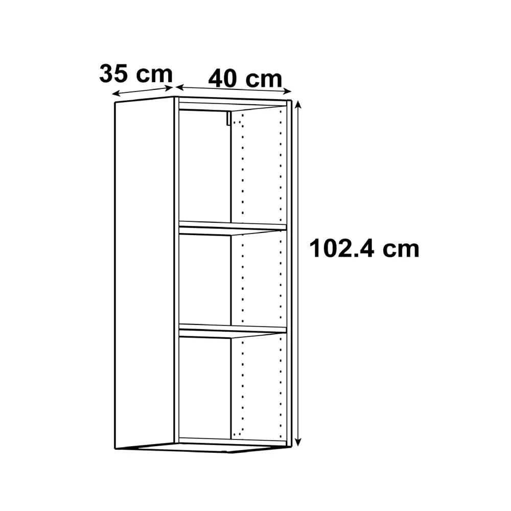 Каркас навесной Delinia ID 40x102.4x35 см, ЛДСП, цвет белый 82000308 STLM-2055526  - Вид №2