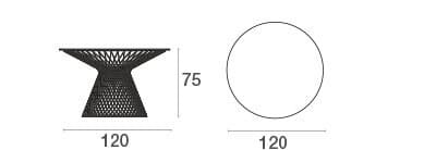 Круглый стальной и хрустальный садовый стол emu Heaven ARCH-00112747 - Вид №5
