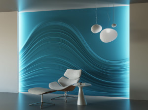 Трехмерная декоративная гипсовая панель